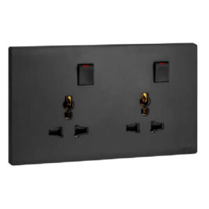 Ổ cắm đôi đa năng 2P+E có công tắc 16A Obria MEC32046BL