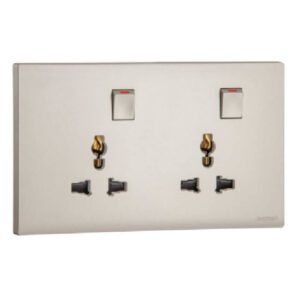 Ổ cắm đôi đa năng 2P+E có công tắc 16A Obria MEC32046CH