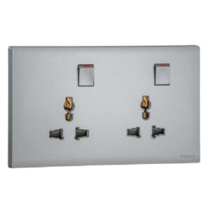 Ổ cắm đôi đa năng 2P+E có công tắc 16A Obria MEC32046SL