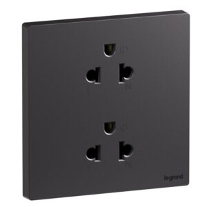 Ổ cắm đôi ba chấu EU - US 16A Galion Up GA31088DS