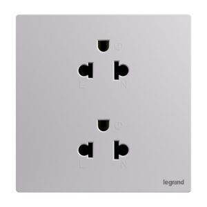 Ổ cắm đôi ba chấu EU - US 16A Galion Up GA31088MW