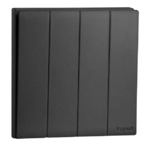 Công tắc bốn 1 chiều 16A Obria MEC21010WH 5 Công tắc bốn 1 chiều 16A Obria MEC21010BL