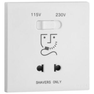 Ổ cắm dao cạo râu 1 gang Obria MEC36019WH